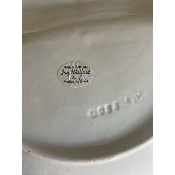 Jay Willfred Portugal Ceramic Asparagus Divided Serving Plate Andrea by Sadek - Picture 5 of 7